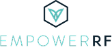 EmpowerRF logo design with stylized elements